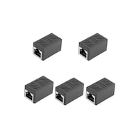 Picture of RKN Electronics Cat6 RJ45 Female to Female Cable Adapter, Pack of 5pcs