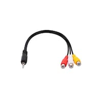 Picture of RKN Electronics Male to 3 RCA Female AV Adapter Cable, Multicolour
