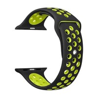 Porodo Wrist Band For Apple Watch Nike + 38-40 mm, Black and Green