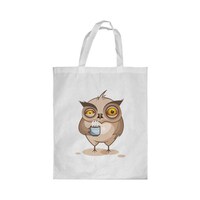 Picture of Rkn Cartoon Owl Printed Shopping Bag, White Small 25 X 20 Cm, RKN16283