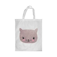 Picture of Rkn Happy Cat Printed Shopping Bag, White Small 25 X 20 Cm, RKN17710