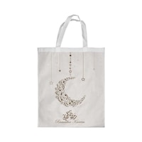 Rkn Ramadan Kareem Printed Shopping Bag, White Small 25 X 20 Cm, RKN18883