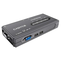 Cadyce 4 Port Desktop USB KVM Switch, CA-UK400, Black
