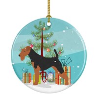 Welsh Terrier Merry Christmas Tree Ceramic Ornament, BB2903CO1