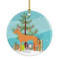 Pharaoh Hound Merry Christmas Tree Ceramic Ornament, BB2906CO1