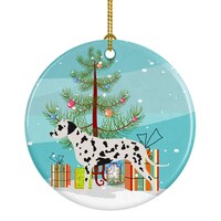Dalmatian Merry Christmas Tree Ceramic Ornament, BB2901CO1