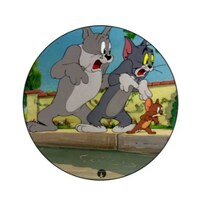 Picture of BP Tom & Jerry with Dog Surprised Printed Board Pin