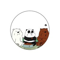Picture of BP We Bare Bears Eating Printed Round Pin Badge