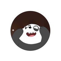 Picture of BP We Bare Bears Looking Up Printed Pin