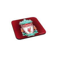 Picture of Wackylicious Liverpool Official Logo Wooden Coaster, 10 X, 10cm, Red