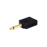 Picture of Monoprice Male To Female Jack Splitter, 6.35Mm, Black