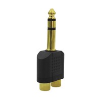 Picture of Rkn Dual 6.5Mm Male To 3.5Mm 1/4 Female Stereo Audio Adapter, 2 Pcs