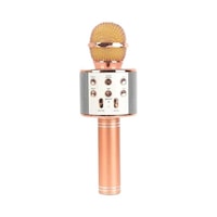 Wster Wireless Karaoke Microphone Ws-858, Rose Gold & Silver