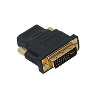 Picture of Khomo Dvi 24 Female To Hdmi Male Adapter, Black & Gold