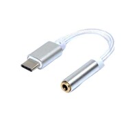 Picture of Ohpa Type-C To Audio Aux Headphone Jack Adapter, Silver &, White, 3.5 Mm