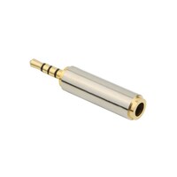 Picture of Rkn 2.5Mm Male To 3.5Mm Female Audio Jack Converter, Gold & Silver