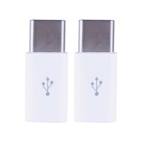 Picture of Rkn Type-C Male To Micro Usb Female Converter Adapter, White, Pack Of 2Pcs