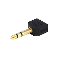 Picture of Monoprice Stereo Jack Splitter Adaptor 6.35Mm Plug To 2X 3.5Mm Jack