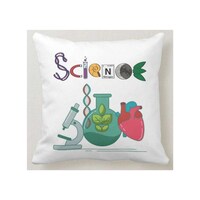 Picture of 1st Piece Science Printed Cushion, White, 40 X 40Cm