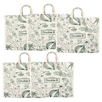 Picture of Double R Bags Canvas Shopping Bags, Green, Pack of 5, Short Handle