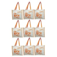 Picture of Double R Bags Canvas Shopping Bag, Kumbh Chalen, Pack of 9