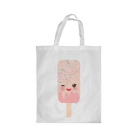 Picture of Rkn Cartoon Ice Cream Printed Shopping Bag, White Small 25 X 20 Cm