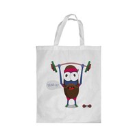 Picture of Rkn Cartoon Sports Printed Shopping Bag, White Small 25 X 20 Cm