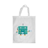 Picture of Rkn Coffee Maker Printed Shopping Bag, White Small 25 X 20 Cm