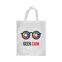Picture of Rkn Geek Cam Printed Shopping Bag, White Small 25 X 20 Cm