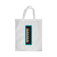 Picture of Rkn Musical Instrument Piano Printed Shopping Bag, White Small 25 X 20 Cm