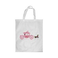 Picture of Rkn Princess Carriage Printed Shopping Bag, White Small 25 X 20 Cm