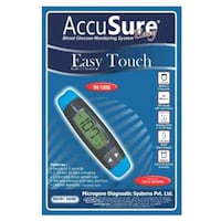 Picture of AccuSure Easy Touch No Code Glucometer, Blue and Black