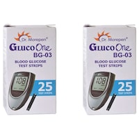 Picture of Dr.Morepen Glucometer Strips, BG03, 25 Pcs, Pack of 2