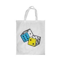Picture of Rkn We Respond Printed Shopping Bag, White Small 25 X 20 Cm