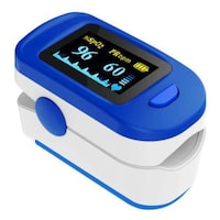 Picture of AccuSure Pulse Oximeter, CMS50D, White and Blue