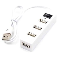 Sii Hi Speed 4 USB 2.0 Port Hub, White