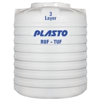 Plasto RUF - TUF Triple Layer Water Tanks, White, 1000 liter