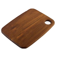 Picture of Pebble Crafts Wooden Chopping Board for Kitchen, Brown - 12 inch