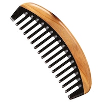 Simgin Handmade Wide Tooth Buffalo Horn Wooden Comb, 6inch