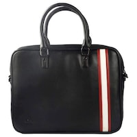 Picture of Vegano PU Leather Office Laptop Bag for Men & Women, 16in, Black