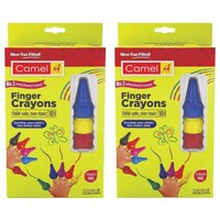 Camel Finger Grip Crayons, 10 Shades, Set of 2