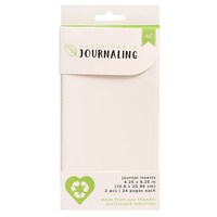 American Crafts Sustainable Journaling Collection Journal Insert, White