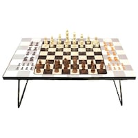 Kuchikoo Multi Purpose Foldable Bed Table Chess, Multicolour