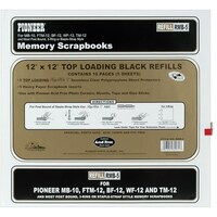 Pioneer Scrapbook Refill 12X12 5Pc Black