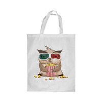 Picture of Rkn Cartoon Owl Printed Shopping Bag, White Small 25 X 20 Cm, RKN16280