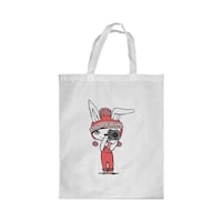 Picture of Rkn Cartoon Rabbits Printed Shopping Bag, White Small 25 X 20 Cm, RKN16340