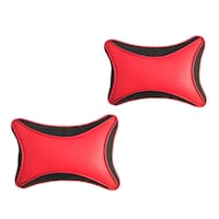 Picture of Feelitson Car Seat Neck Rest Pillow, Black & Red Dot, Set of 2