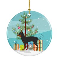 Toy Fox Terrier Merry Christmas Tree Ceramic Ornament, BB2905CO1