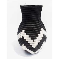 Irebe Vase Baskets, Black & White, 4 x 12 Inch