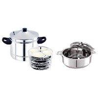 Picture of Futensils Stainless Steel 6-plates Idli Cooker, 2500ml